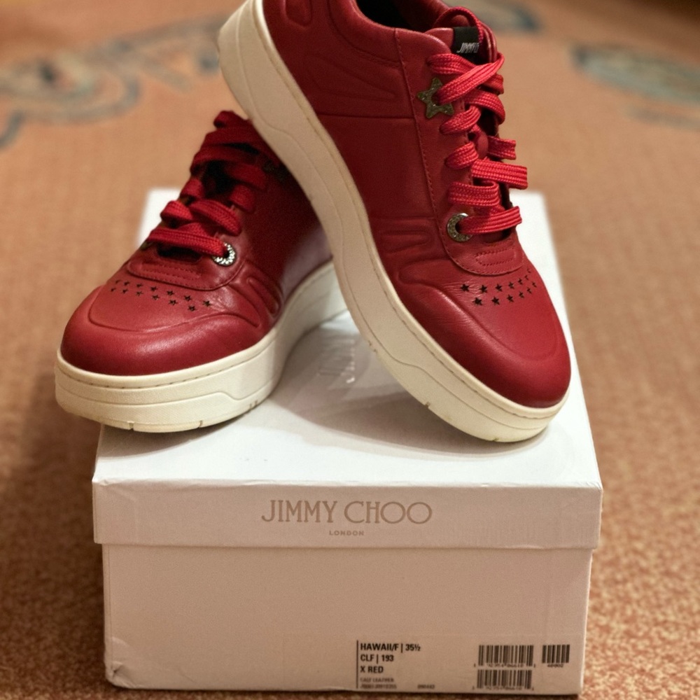 Jimmy Choo Leather Low Top Sneakers